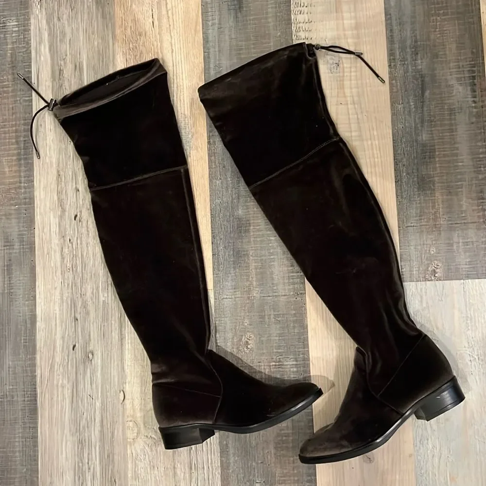 Sam Edelman Velvet Over the Knee Thigh High Boots Size: 6.5